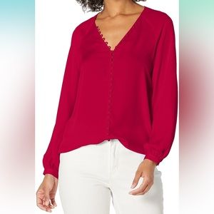 NWT Joie Shariana Deep Fuchsia 100% silk blouse XS